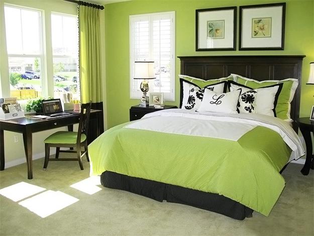 Natural Green Color Schemes for Modern Bedroom and Natural Green Color Schemes for Modern Bedroom and