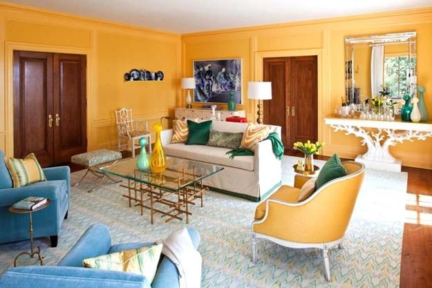 Peach Orange And Blue Color Schemes For Interior Design