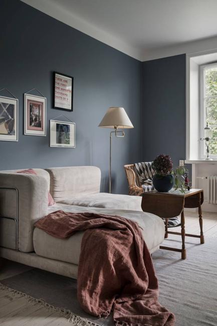 Grayish Blue And Pink Color Scheme For Beautiful Interior