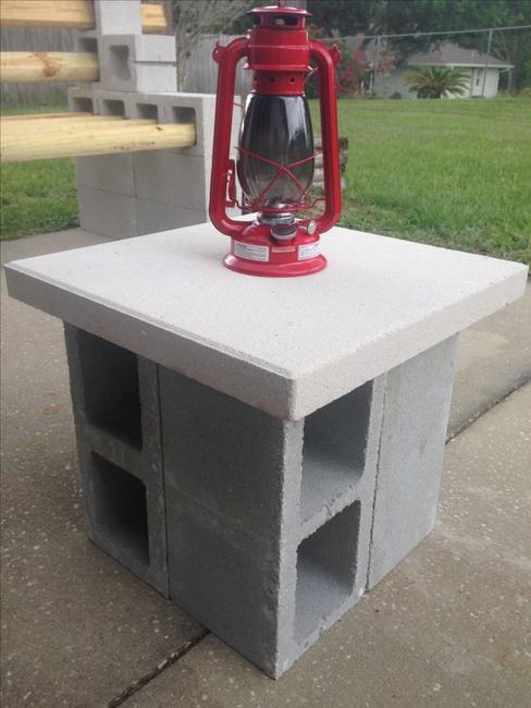 DIY Garden Benches and Tables Made with Cinder Blocks