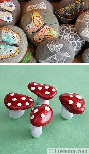 How to Paint Mushroom Rocks That's Super Simple