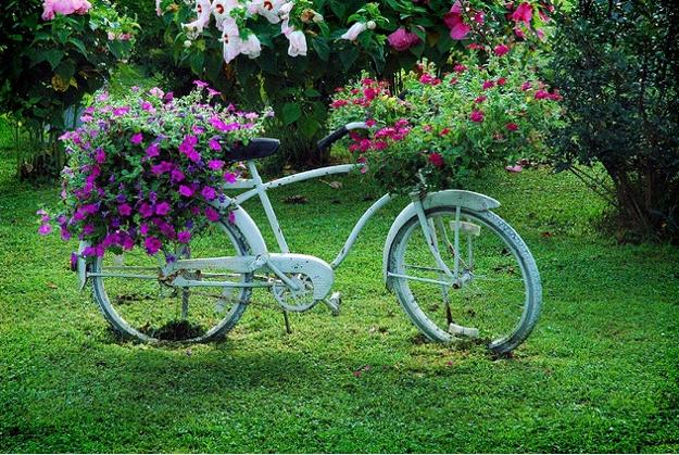 painted bicycles for garden