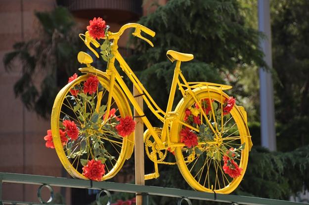 bike with flowers