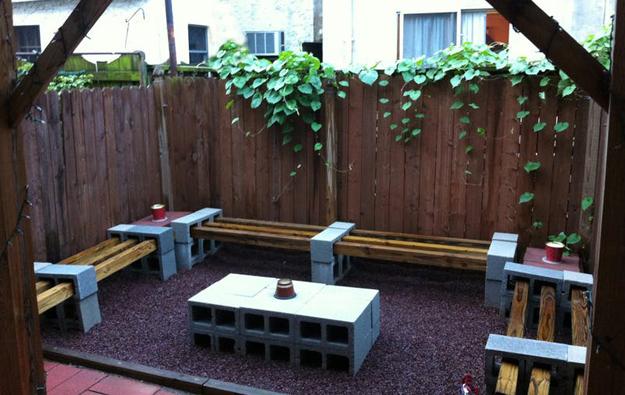 cinder block furniture backyard ideas 4