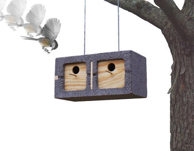 cinder block bird house