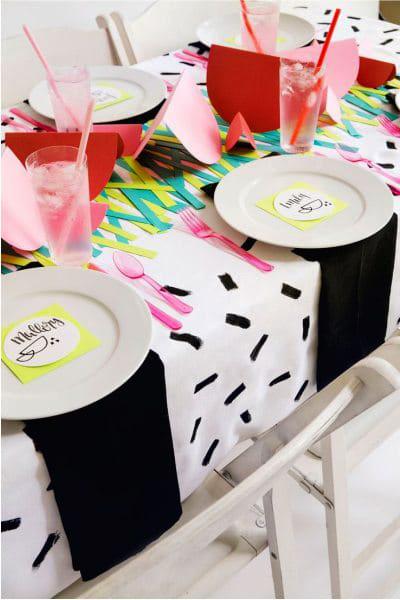 Bright Back to School Kids Party Ideas and Table Decorations