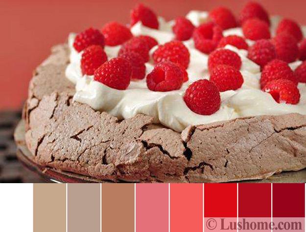 Modern Interior Design Color Schemes, Beige and Red Colors of Meringue