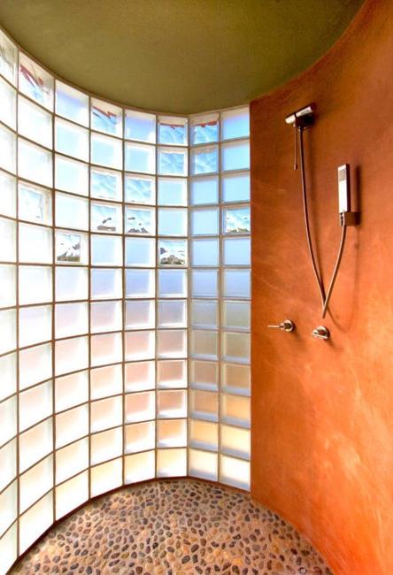 glass block showers