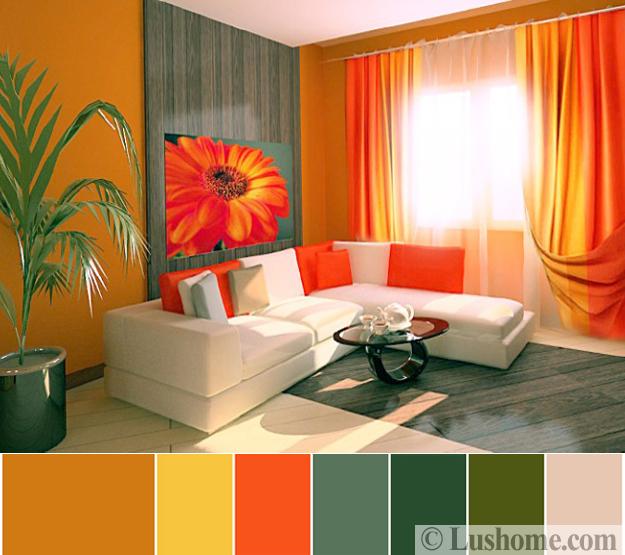 Stylish Orange Color  Schemes  for Vibrant Fall Decorating 