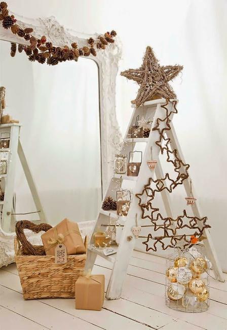 Alternative Christmas Tree Designs Turning Step Ladders into Fun