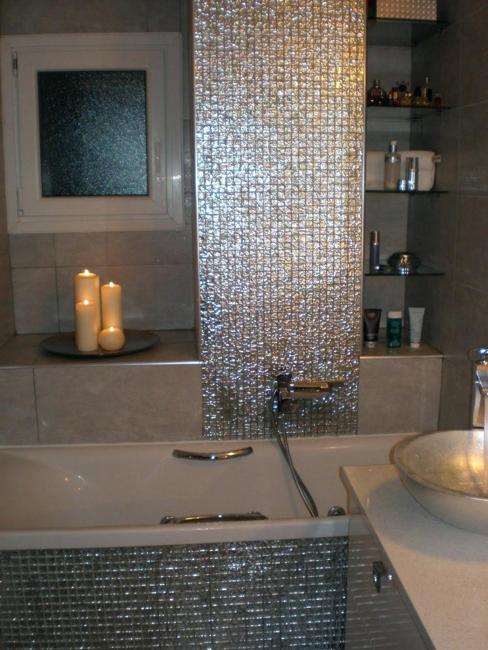 mosaic bathroom tiles glass bathrooms tile shower designs mosaics sparkle floor modern trends tiled pearl comeback making sunrise spaces decoholic