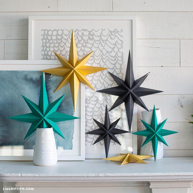 VIDEO: Tissue Star Origami Christmas Ornaments - Lia Griffith