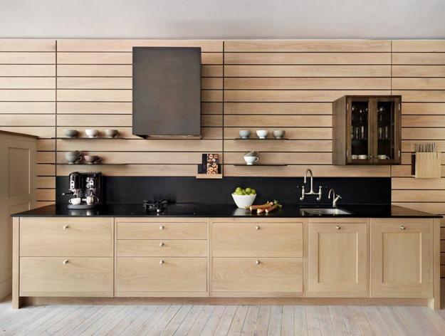 wood kitchen walls, modern kitchen design ideas