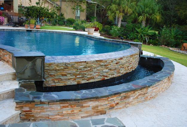 Negative Edge Pool Designs And Spillover Waterfalls Merging With