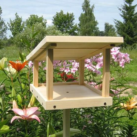 Wood Bird Feeder, 25 Design Ideas for DIY Garden Decorations