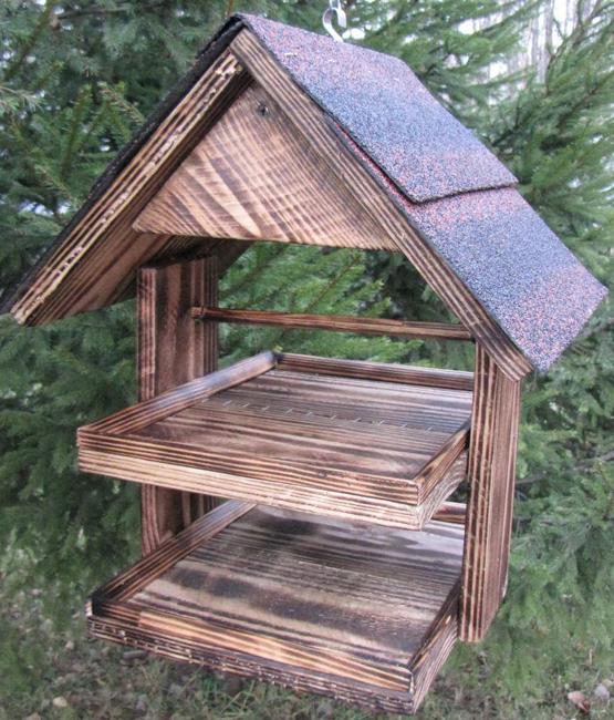 Wood Bird Feeder, 25 Design Ideas for DIY Garden Decorations