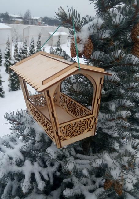 Wood Bird Feeder, 25 Design Ideas for DIY Garden Decorations