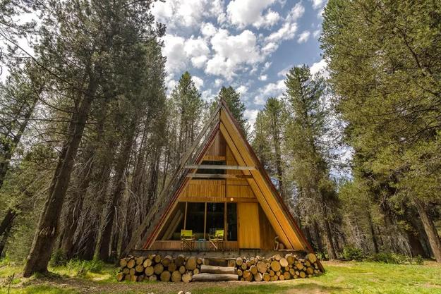 cottage with wood storage