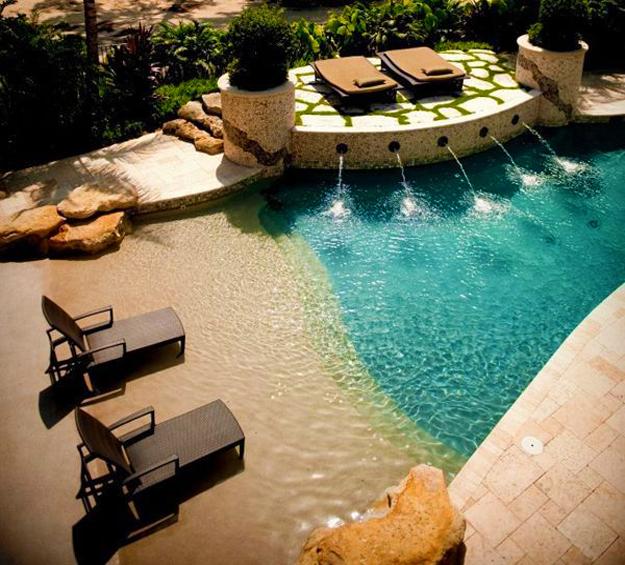 Beach Style Pool Designs Creating a Lake Effect in Modern Yards