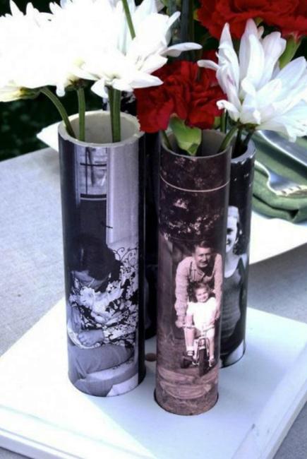 handmade vase with pictures