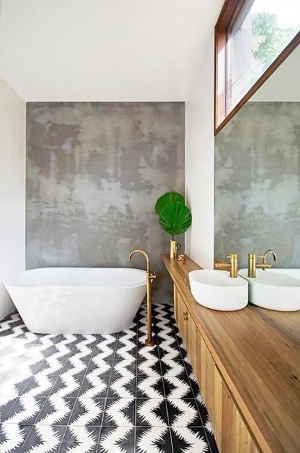 wood bathroom vanity