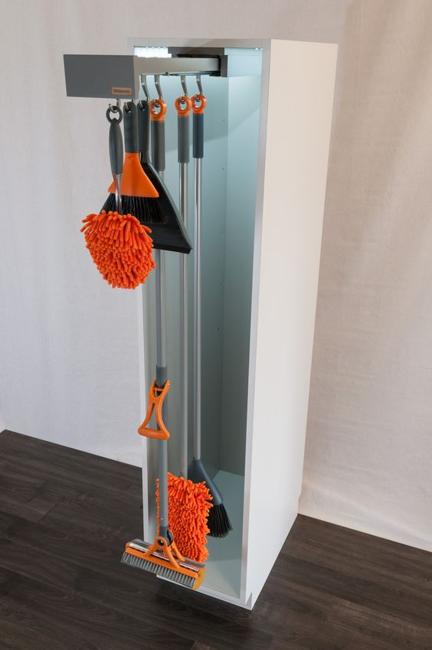 Sliding Home Organizers For Mops And Brooms Space Saving Storage