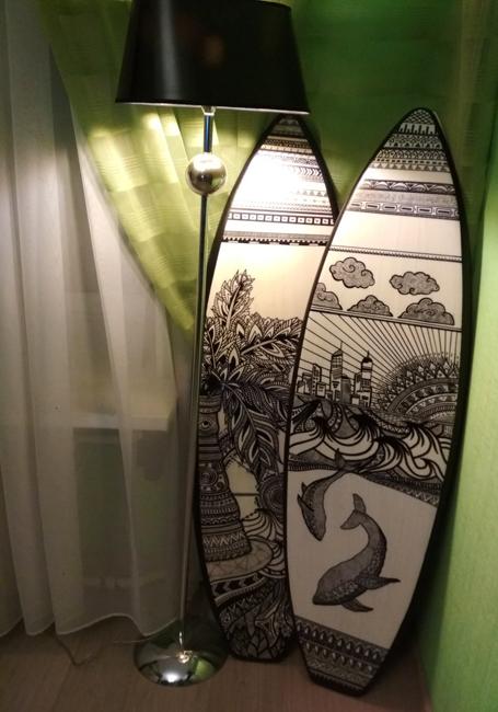 painting surfboards