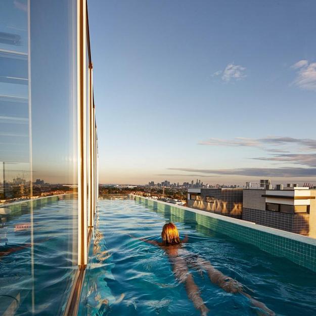  Rooftop  Terrace with Glass Pool  Modern  House  Design  