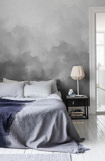 modern wall painting in gray