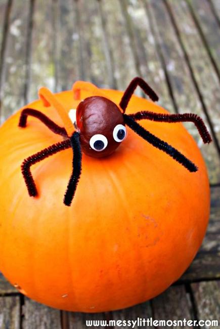 Fun Fall Crafts, Chestnuts Halloween Decorations and Craft Ideas for Kids