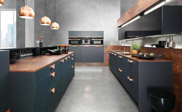 Copper kitchen island lighting