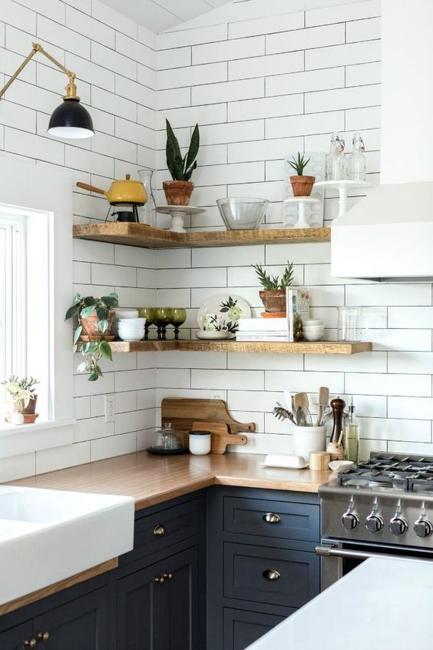 25 Corner Shelves Ideas  to Improve Kitchen Storage and Look