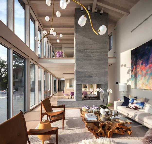 modern interiors with glass walls