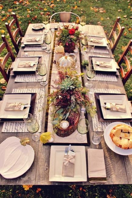 fall holiday table decorations
