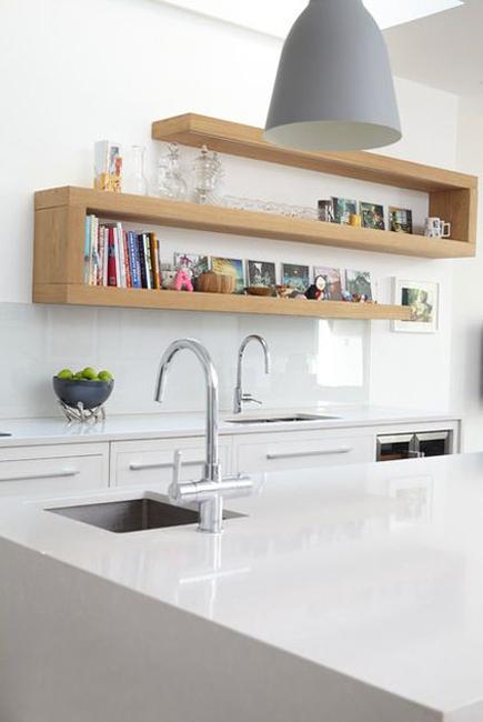 Beautiful Wooden Shelves in Modern Kitchens, Simplified ...