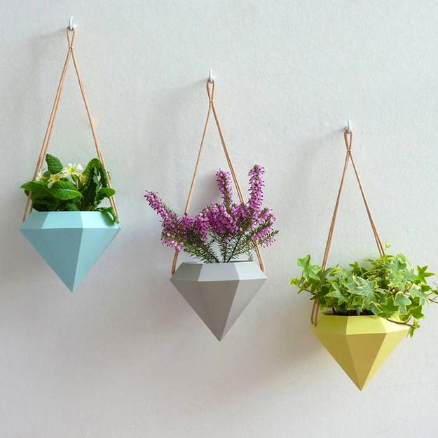 wall planters geometric design