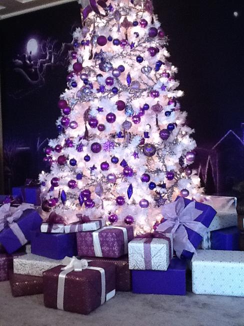 purple christmas ornaments images