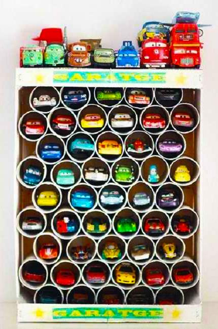 Wall Decorating with Toy Cars, Kids Storage and 