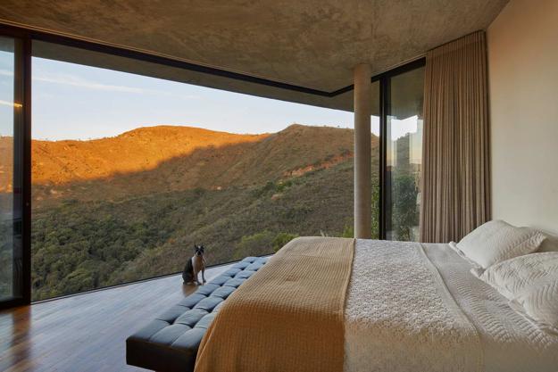 modern home interiors with glass walls