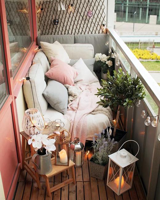 outdoor sofa with pillows