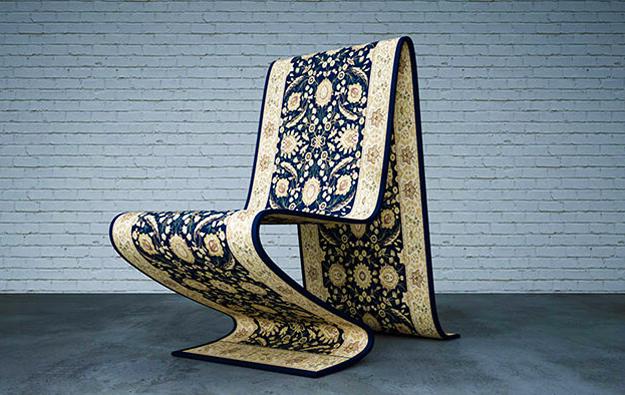 Designer Chairs Made Of Persian Carpets Unique Furniture Design Ideas