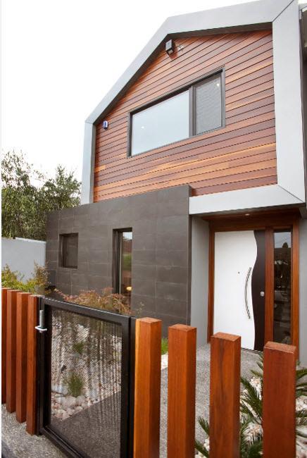 contemporary fence and metal gate