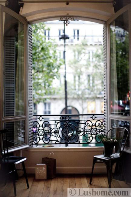 room with french balcony