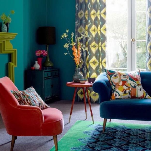 Modern Coral Color in Interior Design and Decorating, Matching Room Colors