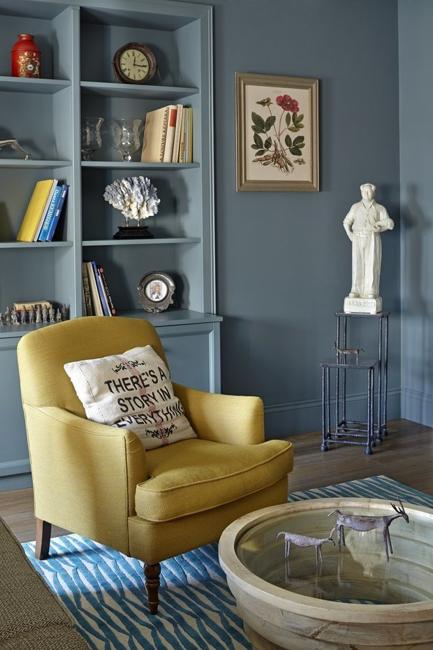 Blue and yellow living room furniture discount