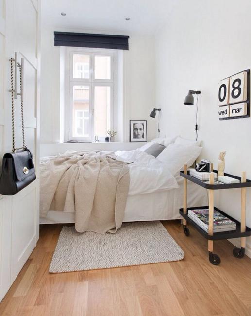 scandinavian style bedroom