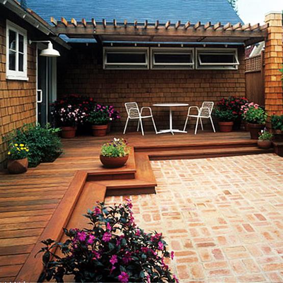 practical decorating ideas for small wooden decks, outdoor