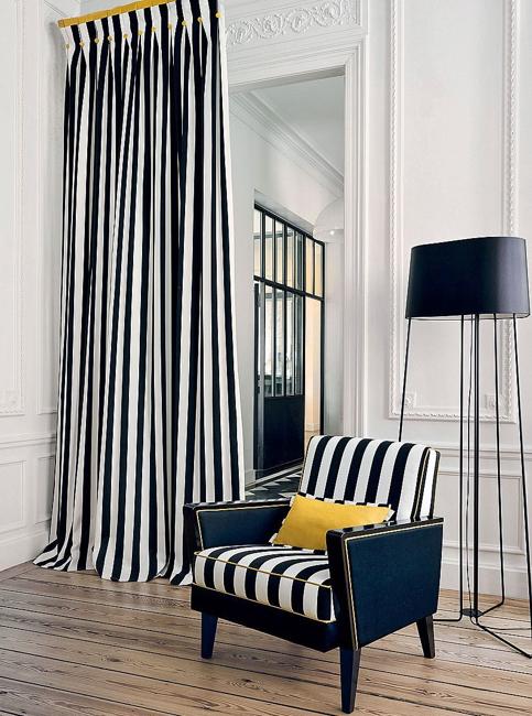 black and white striped wallpaper border