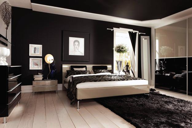 Black bedroom ceiling discount