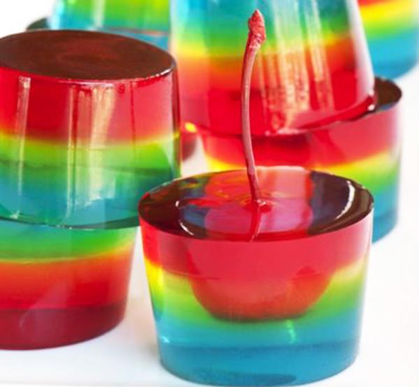 colorful jello treats